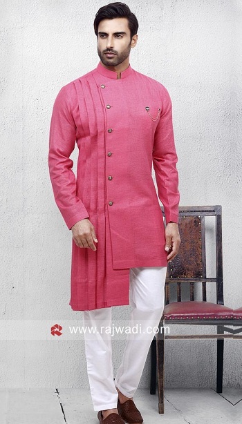 Pink Pathani Kurta