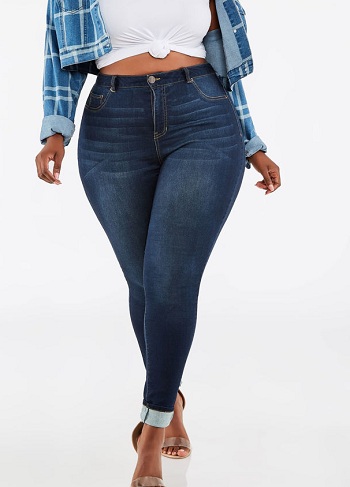 Plus Size High Waisted Jeans