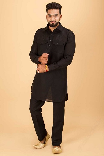 Top 30 Latest Black Kurta Designs For Men for 2023