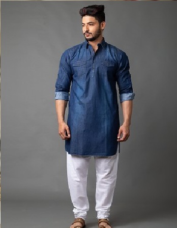 Short Pathani Kurta For Mens