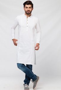 white kurta and pant