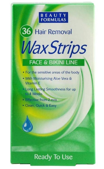 Beauty Formulas Hair Removal Wax Strips (Face & Bikini Line)