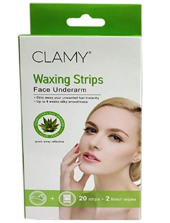 Clamy Face and Underarm Waxing Strips