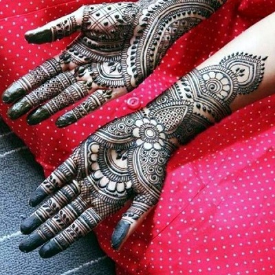 Easy bridal mehndi design 2021|| Simple bharwa mehndi design for front hand  ||floral mehndi designs - YouTube