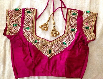 Kundan Maggam work blouse