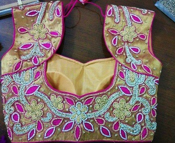 Latest Golden maggam blouse