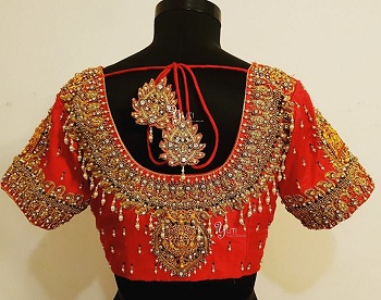 Maggam stone work blouse