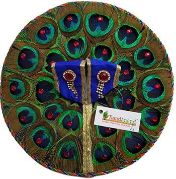 NandAnand Laddu Gopal Handmade Peacock Feather Dress