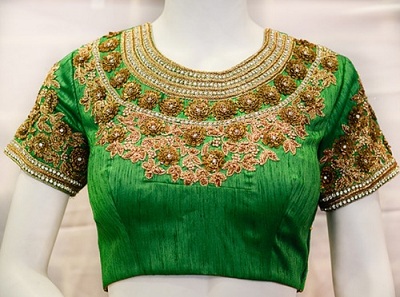New aari thread work blouse