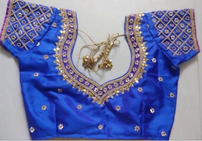 aari work blouse with hand design