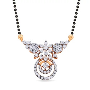 american diamond Gold mangalsutra