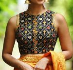 boat neck front open blouse cutting in tamil