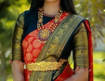 boat neck short sleeve saree blouse