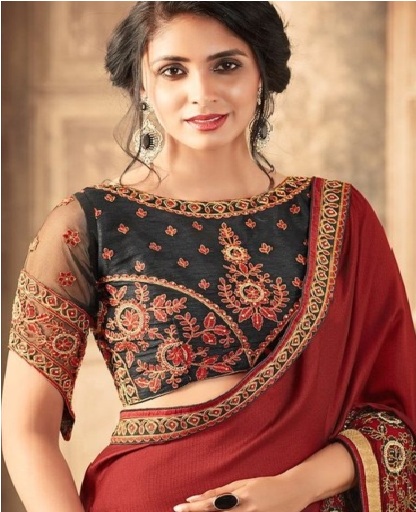 designer blouse with aari work