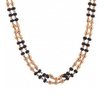 gold chain with black beads mangalsutra