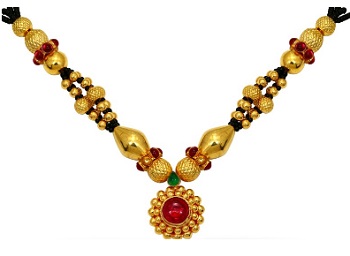 gold moti mangalsutra