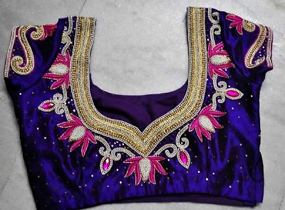 lotus maggam work blouse design
