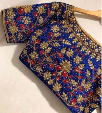 maggam thread work blouse design