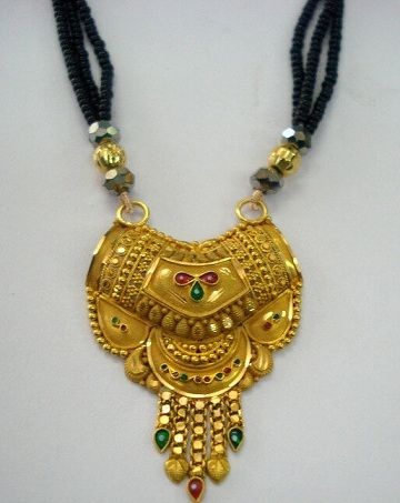 rajwadi gold mangalsutra