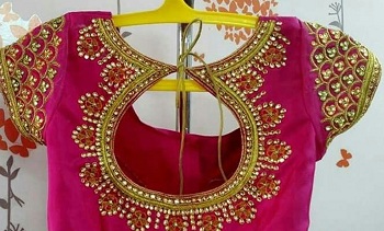 simple kasula work blouse design