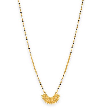 single chain gold mangalsutra Pattern