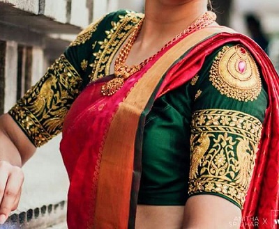 Blouse Design For Bridal Pattu Sarees