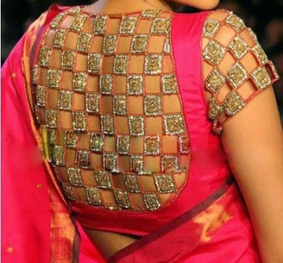 Bridal Saree Blouse Back Neck Design