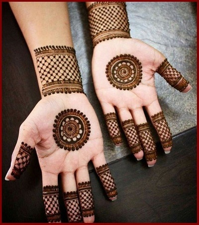 Cuff braclet linear simple mehndi design