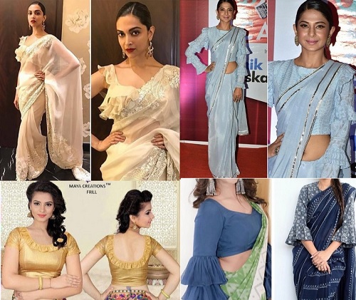 Saree for party wear look stylish light sky blu saree new design net latest  2023 girl