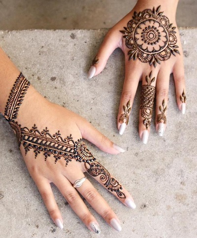 Gol tikki pakistani mehndi design