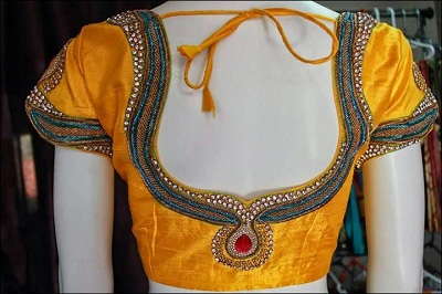 Haldi ceremony bridal blouse