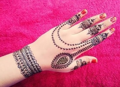 Quick and easy chain mehndi design