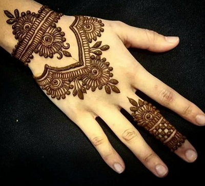 Quick mehndi design arabic style