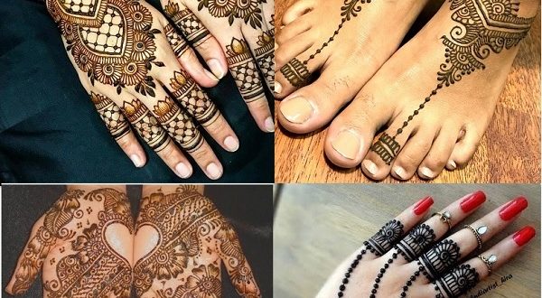Cute and Easy Mehndi Design for Hands Stock Photo - Image of design, cute:  275191296