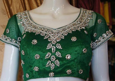 Stone Work Blouse for Brides