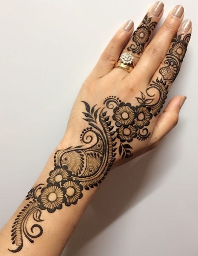 bail mehndi design simple style