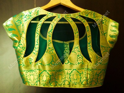 banarasi saree blouse back design