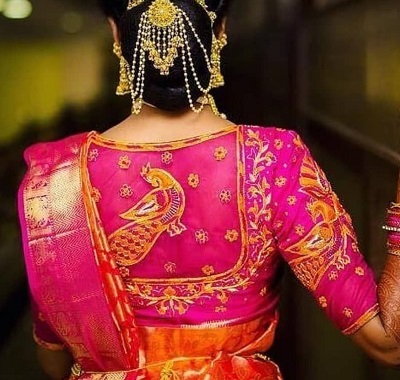 kanjivaram saree blouse back design
