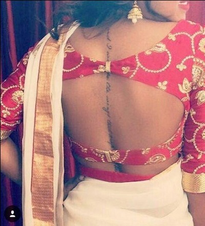 nauvari saree blouse back design