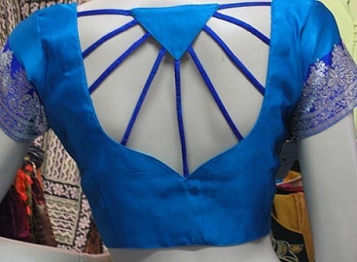 paithani blouse back design