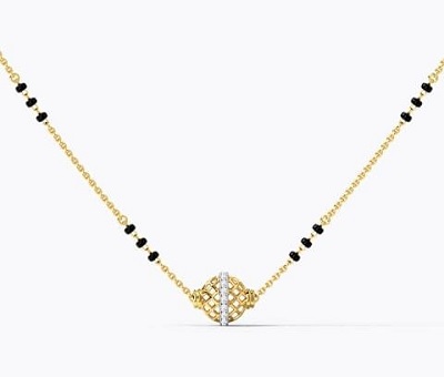 Centre Bead mangalsutra Design for Daily use