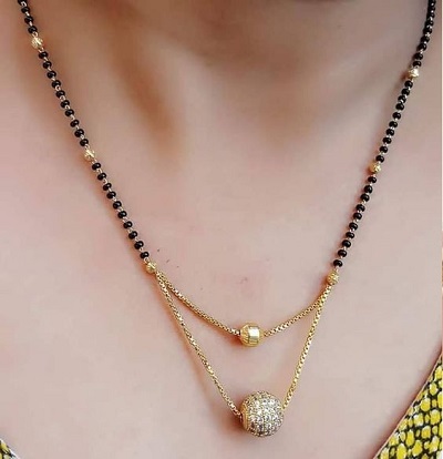 Centre Double Chain Mangalsutra Pattern for Daily Use