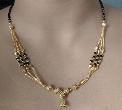 Delicate Mangalsutra style with short Chain