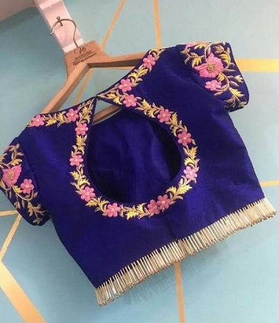 Designer Embroidered Cotton Blouse