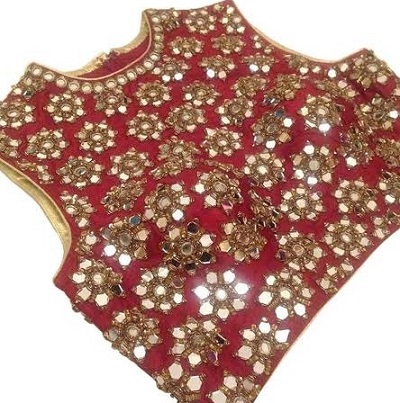 Designer Mirror work blouse