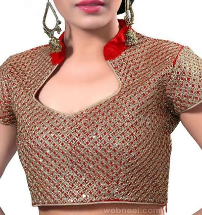 Heavy Half Chinese neck Blouse Pattern