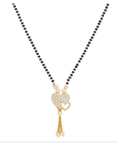 Mangalsutra with Pearl and heart shape