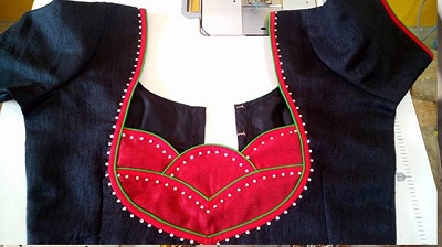 New saree blouse patch work design