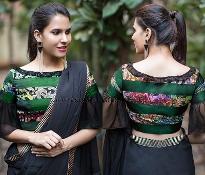 30 Latest Patch Work Saree Blouse Designs To Try in (2023) - Tips and ...