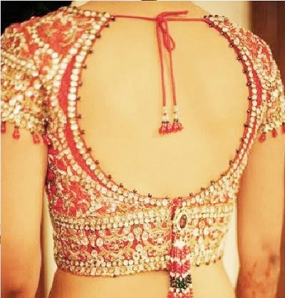 Red Bridal gota patti work blouse